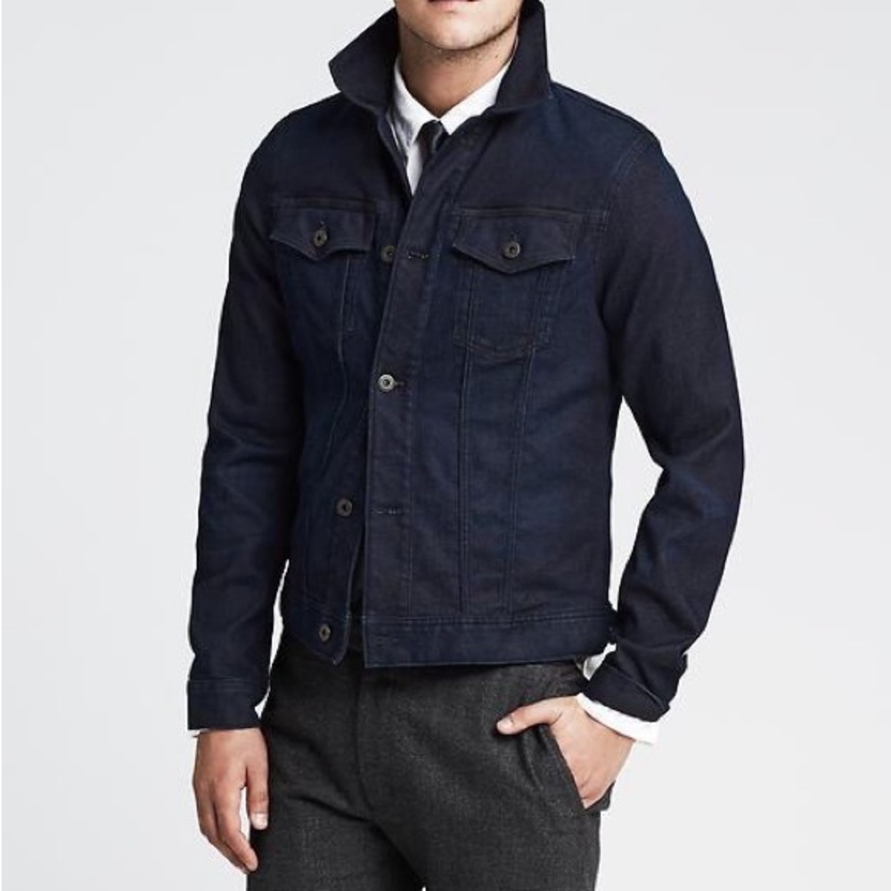 Banana Republic Men’s Traveler Blue Indigo Denim Jacket